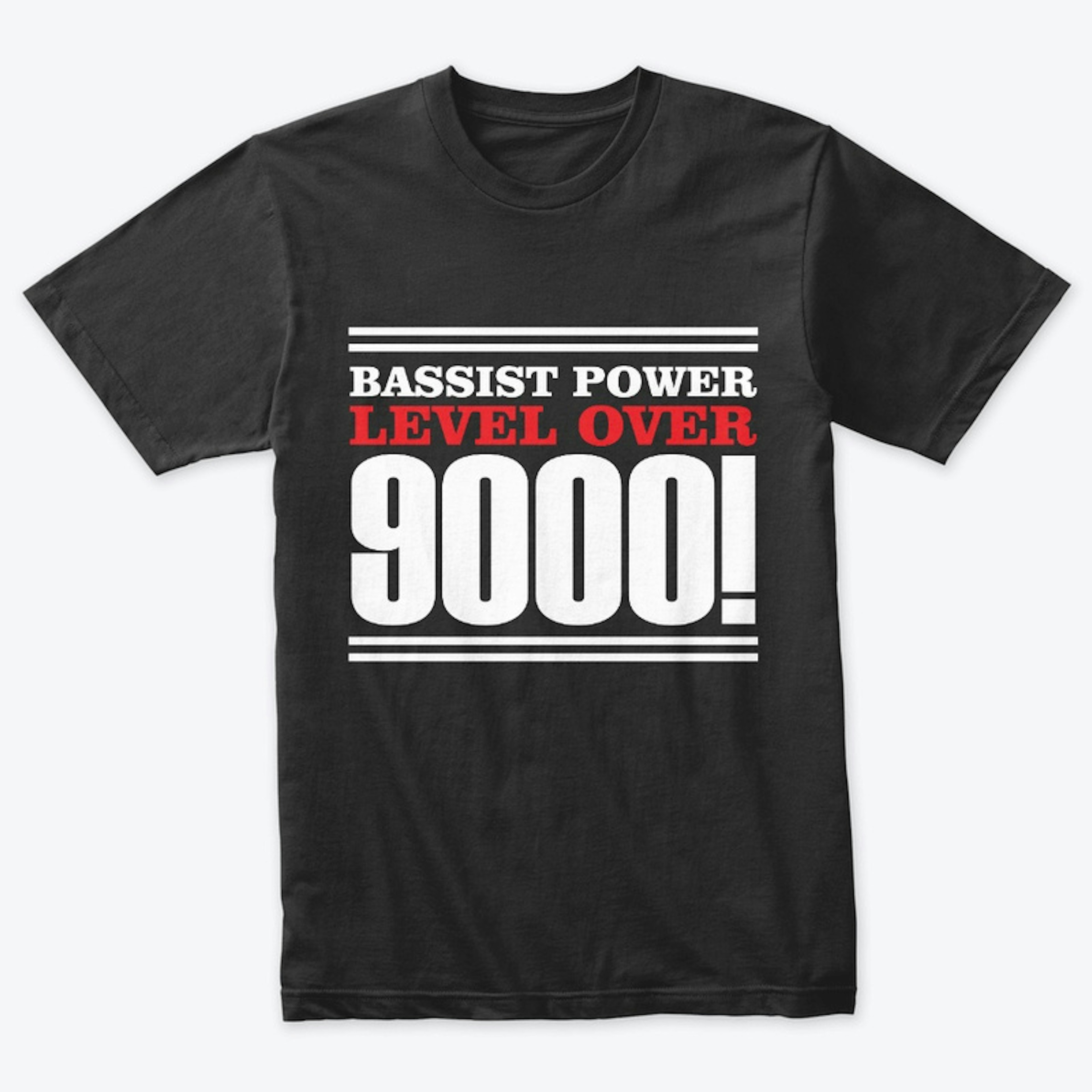 Bassist power level over 9000 shirt